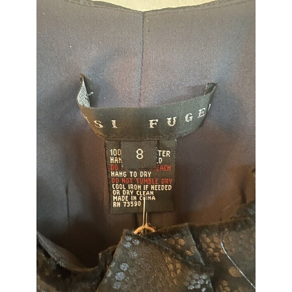 Yansi Fugel Black Top With Side Zipper. Sz.8 - Picture 4 of 5